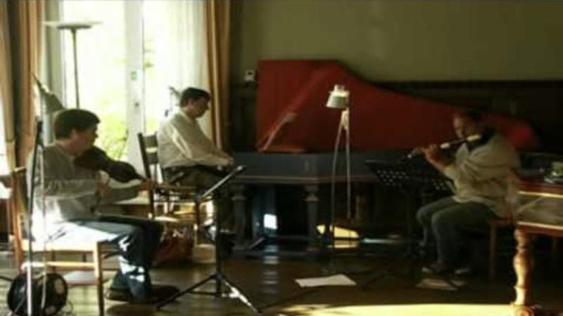 Video preview: rehearsal with violin, harpsichord and flute